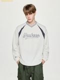  Áo Tay Dài MLB Varsity Sportive Curlsive Woven Man-to-Man New York Yankees 3AMTV1254-50CRD Trắng 