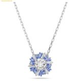  Dây Chuyền Swarovski Idyllia pendant Mixed cuts, Flower, Blue, Rhodium plated 5680013 