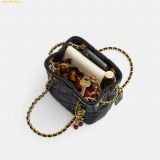  Túi Đeo Chéo Coach Jade Drawstring Bag With Quilting Black CER88 