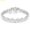  Lắc Tay Swarovski Matrix Tennis bracelet Pear cut, White, Rhodium plated 5598350 