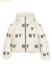 Áo Khoác Phao MLB Women's Megagram Embroidered Tube Hooded Crop Padded NY (D.Cream) 3FDJG1046-50CRD