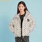  Áo Khoác Phao MLB Monogram New York Yankees 3ADJM0326-50CRS Trắng Kem 