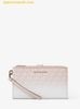  Ví Cầm Tay Michael Kors Jet Set Large Ombré Signature Logo Wristlet Hồng Nhạt 
