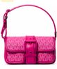 Túi Đeo Vai Michael Kors MK Colby Extra-Small Logo Shoulder Bag Hồng Logo