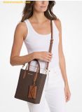  Túi Tote Michael Kors Vincent Small Signature Logo Convertible Tote Bag with 35F4G2VT1B Nâu Logo 