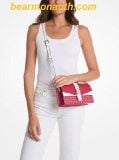  Túi Đeo Vai Michael Kors Greenwich Medium Signature Logo Convertible Shoulder Bag Dark Raspberry Multi 