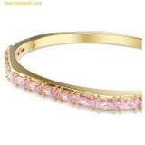  Vòng Tay, Lắc Tay Swarovski Matrix bangle Baguette cut, Octagon shape, Pink, Gold-tone plated 5720624 