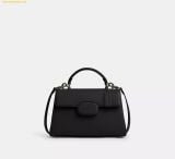  Túi Xách COACH Eliza Top Handle Bag CT852 Đen Trơn 