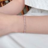  Vòng Tay, Lắc Tay Swarovski Matrix Tennis bracelet Round cut, SKU 5657657, Rose gold 