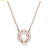  Dây Chuyền, Vòng Cổ Swarovski Una necklace Round cut, White, Rose gold-tone plated 5272364 