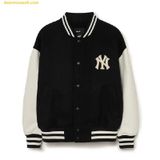  Áo Khoác Bomber MLB New York Yankees 3AJPV0634-50BKL Màu Đen Trắng 