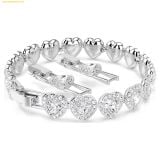  Lắc Tay SWAROVSKI Ariana Grande x Swarovski bracelet Mixed cuts, Heart, White, Rhodium plated 5720860 