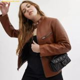  Túi Xách Coach Tabby Shoulder Bag 20 with Pillow Quilting Pewter Black 