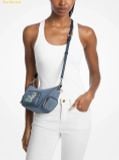  Túi Đeo Xách Michael Kors Merritt Small Embellished Denim Convertible Crossbody Bag Washed Denim 35T6S0WC1B 