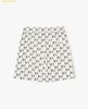  Quần short MLB unisex ống rộng lưng thun Classic Monogram Màu trắng 3ASMM0343 