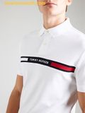  Áo Polo Tommy Hilfiger Polo Logo Faixa Regular T-shirt Trắng 