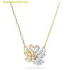  Dây Chuyền - Vòng Cổ SWAROVSKI Swan pendant Thiên Nga Bạc Phối Vàng 