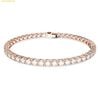 Vòng Tay, Lắc Tay Swarovski Matrix Tennis bracelet Round cut, SKU 5657657, Rose gold