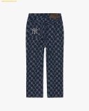  Quần Dài MLB Classic Monogram Stripe Jacquard Denim 3FDPM0424 
