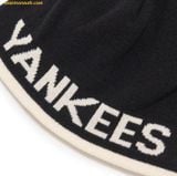  Mũ Len MLB Lettering Mid Beanie 3ABNM0836-50BKS Màu Đen 