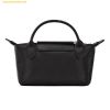  Túi Xách Longchamp Le Pliage City Pouch With Handle Size Mini Noir Black (Da) 