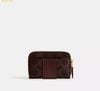 Ví Thẻ Coach Essential Small Zip Around Card Case In Signature Canvas Maple CR552