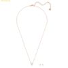  Bộ Trang Sức Dây Chuyền Và Bông Tai Swarovski Stilla Attract set Round cut, White, Rose gold-tone plated 5616233 