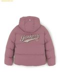  Áo Khoác Phao MLB Varsity Vintage Lettering Hooded Short Padding New York Yankees 3ADJV0356-50PKD Hồng 