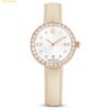  Đồng Hồ Swarovski Matrix tennis 7-link watch Swiss Made, Leather strap, Gray, Rose gold-tone finish 5672968 