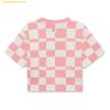  Áo Croptop MLB Kẻ Caro Philadelphia Phillies Tshirt 3FTSO0333-10PKL Màu Hồng 