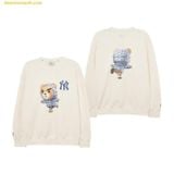  Áo Sweat MLB Mega Bear Winter Sports Bear Fleece Overfit Man-to-Man NY (Cream) 3AMTE0236-50CRS 
