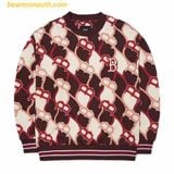  Áo Sweat MLB Argyle Front Pattern Overfit Sweatshirt Boston Red Sox 3AMTY0124-43WIS 