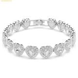  Lắc Tay SWAROVSKI Ariana Grande x Swarovski bracelet Mixed cuts, Heart, White, Rhodium plated 5720860 
