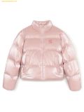  Áo Khoác Phao MLB Women's Crop Metallic Glossy Curved Padded NY (Mg.Pink) 3FDJB2346-50PKM Hồng 