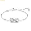 Vòng Tay, Lắc Tay Swarovski Hyperbola bracelet Infinity, White, Rhodium plated 5679664