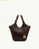  Túi Xách JW PEI Ines Padlock Tote Bag - Dark Brown 