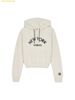  Áo Hoodie MLB Women's Basic Varsity Hoodie Sweater Pullover NY (Cream) 3FKPV0144-50CRS 