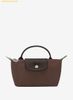  Túi Xách Longchamp Le Pliage Green Pouch with Handle Size Mini Mocha 