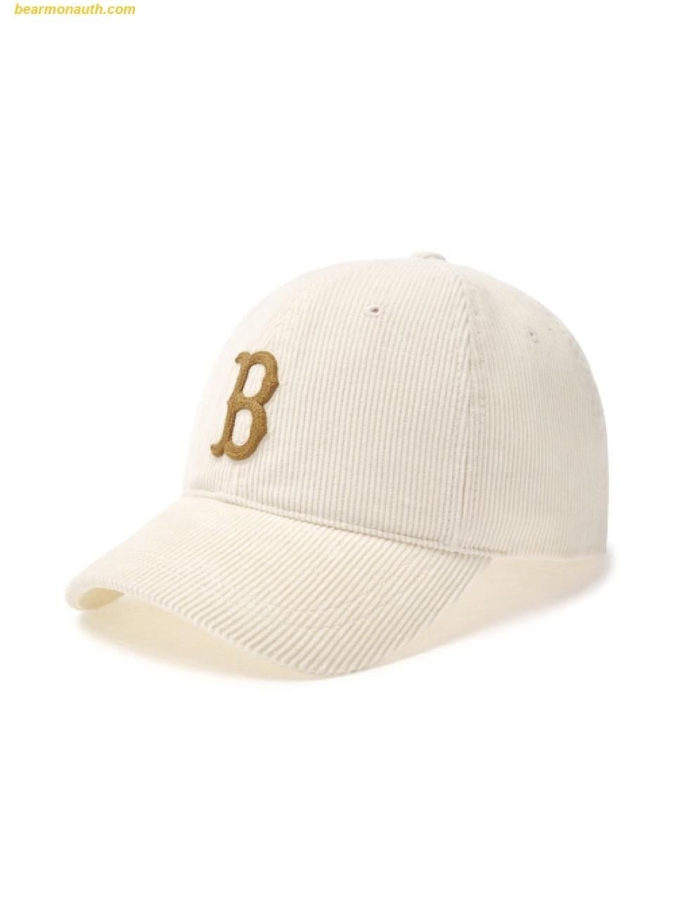 Mũ Lưỡi Trai MLB Corduroy Unstructured Ball Cap BOS (D.Cream) 3ACPWC146-43CRD Trắng Kem 