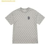  Áo Phông MLB Diamond Monogram Boston Red Sox 3atsm3023-43mgs - Xám 