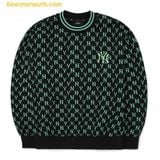  Áo Sweater MLB Classic Monogram Front Brushed Over Fit Sweatshirt New York Yankees 3AMTM0926-50BKS Màu Đen 