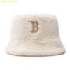 Mũ Bucket MLB Fur Bucket Hat BOS (L.Beige) 3ABQM134N-50INS Trắng