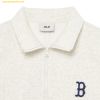  Áo Half Zip MLB Basic Small Logo Half Zip-Up Fleece Overfit Man-to-Man BOS (L.Melange Grey) 3AMTB1536-43MGL 