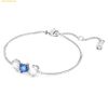  Lắc Tay Swarovski Mesmera bracelet Mixed cuts, Blue, Rhodium plated 5668359 