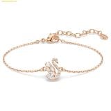  Vòng Tay, Lắc Tay Swarovski Swan bracelet Mixed cuts, Swan, White, Rose gold-tone plated 5738202 