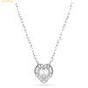  Dây Chuyền SWAROVSKI Ariana Grande x Swarovski pendant Mixed cuts, Heart, White, Rhodium plated 5720852 