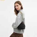  Túi Đeo Chéo Coach Jade Drawstring Bag With Quilting Black CER88 