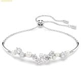  Vòng Tay, Lắc Tay Swarovski Constella bangle Crystal pearl, Round cuts, Silver 5705618 