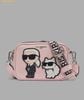  Túi Đeo Chéo Karl Lagerfeld Paris Maybelle Camera Patch Applique Crossbody Bag LH4ES9BJ Light Pink 