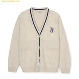  Áo Khoác Cardigan MLB Monogram Jersey Boston Red Sox 3AKCM0344-43CRD Trắng Kem 